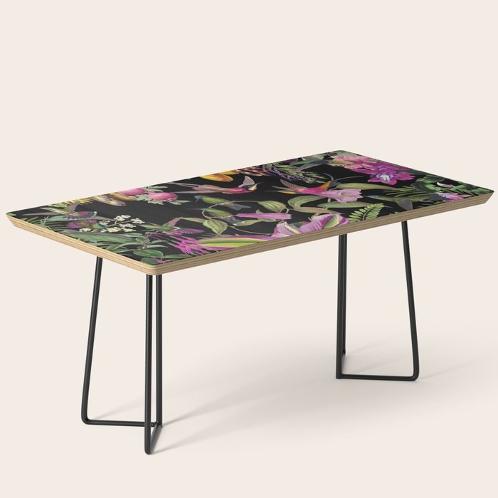 Hidden Exotic Hummingbird Paradise Black Coffee Table Gallery Image 1