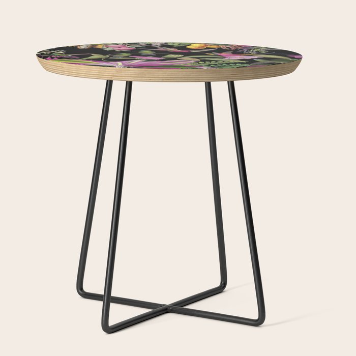 Hidden Exotic Hummingbird Paradise Black Side Table Gallery Image 2