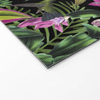 Hidden Exotic Hummingbird Paradise Black Welcome Mat Gallery Image 2