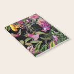 Hidden Exotic Hummingbird Paradise Black Notebook Gallery Image 2