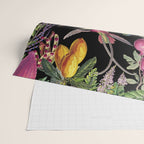 Hidden Exotic Hummingbird Paradise Black Wrapping Paper Gallery Image 2