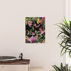 Hidden Exotic Hummingbird Paradise Black Poster Gallery Image 2