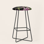 Hidden Exotic Hummingbird Paradise Black Stool Gallery Image 1