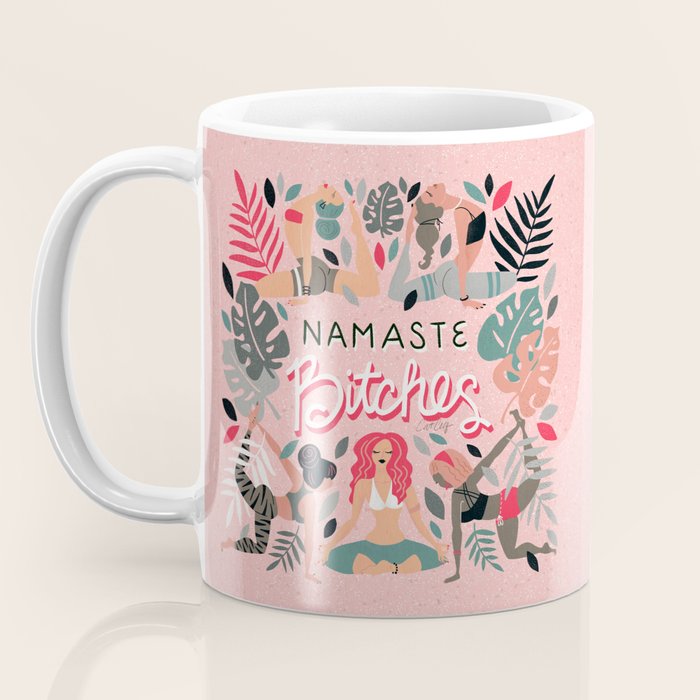 Namaste, Bitches - Pink Coffee Mug Gallery Image 3