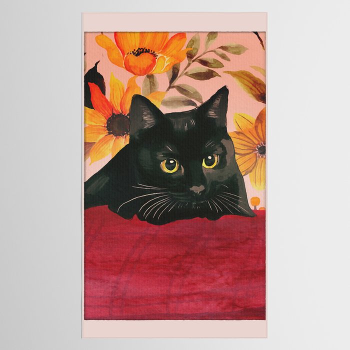 Black Cat Tablecloth Gallery Image 2