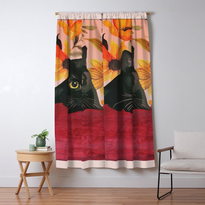 Black Cat Window Curtain Gallery Image 5