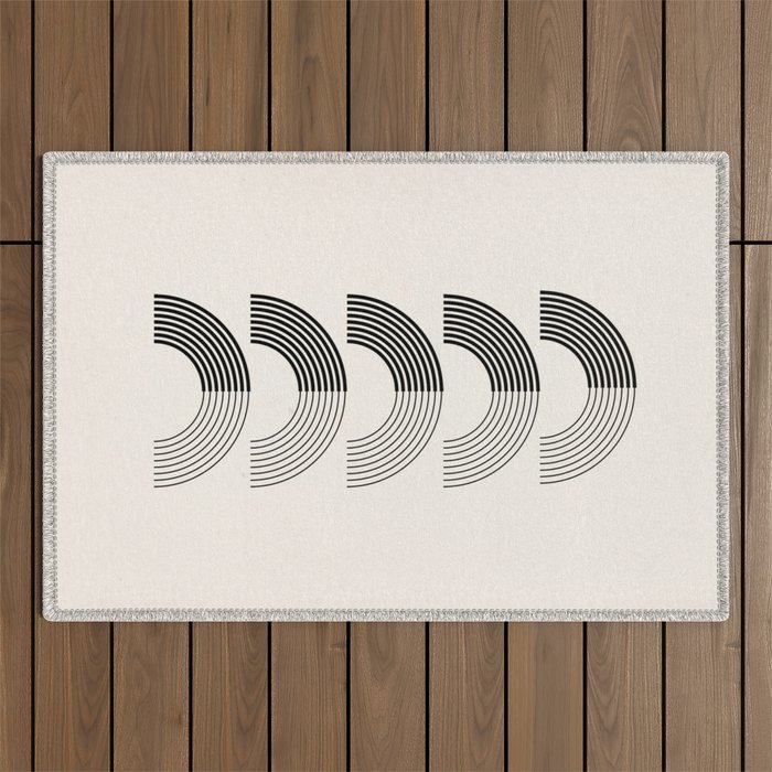 Black Rainbows Outdoor Rug Gallery Image 1