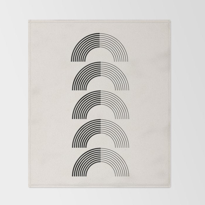 Black Rainbows Throw Blanket Gallery Image 2