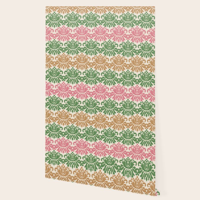 Vintage Damask Floral Pattern Wallpaper Gallery Image 2
