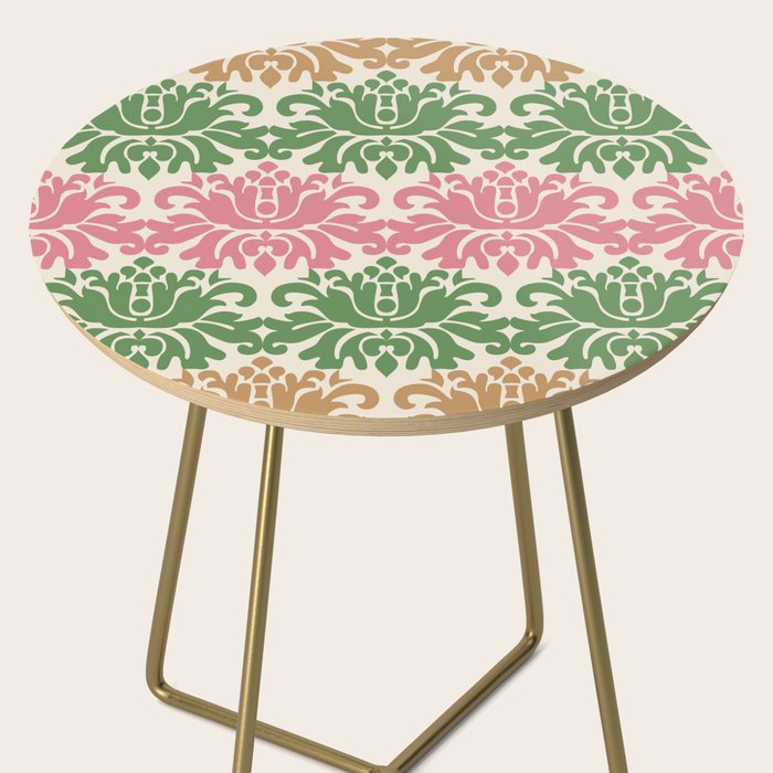 Vintage Damask Floral Pattern Side Table Gallery Image 2