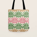 Vintage Damask Floral Pattern Tote Bag Gallery Image 1