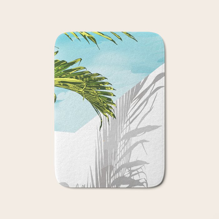 Palms In My Tropical Backyard Bath Mat Gallery Image 1