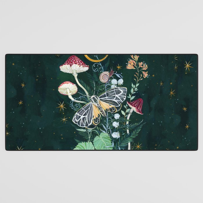 Mushroom night moth Desk Mat Gallery Image 3