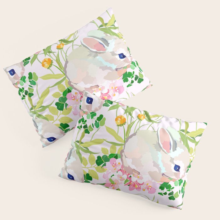 springtime bunny Pillow Sham Gallery Image 1