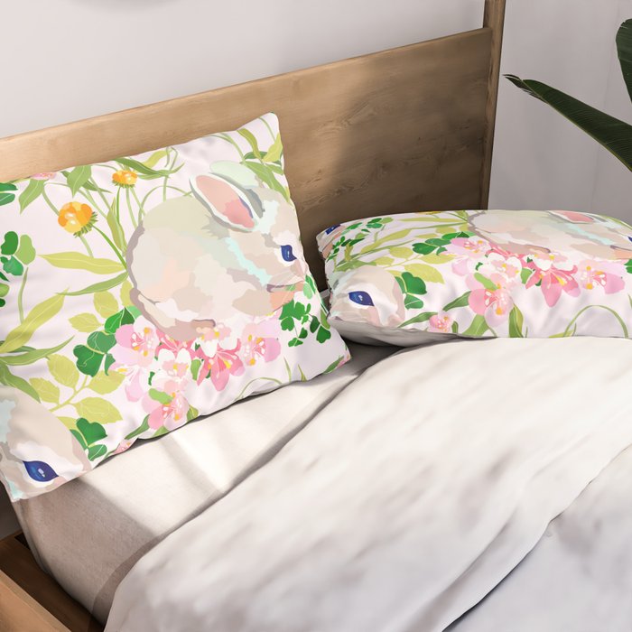 springtime bunny Pillow Sham Gallery Image 2