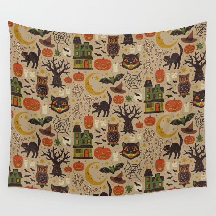 Vintage Halloween Wall Tapestry Gallery Image 4