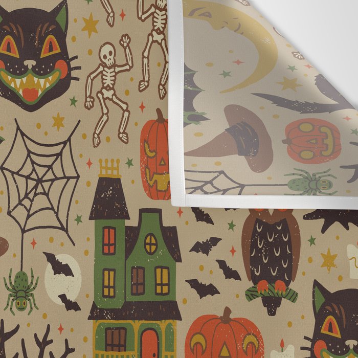 Vintage Halloween Wall Tapestry Gallery Image 3