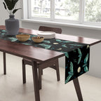 Lime Hawk Moths Night Table Runner Gallery Image 2