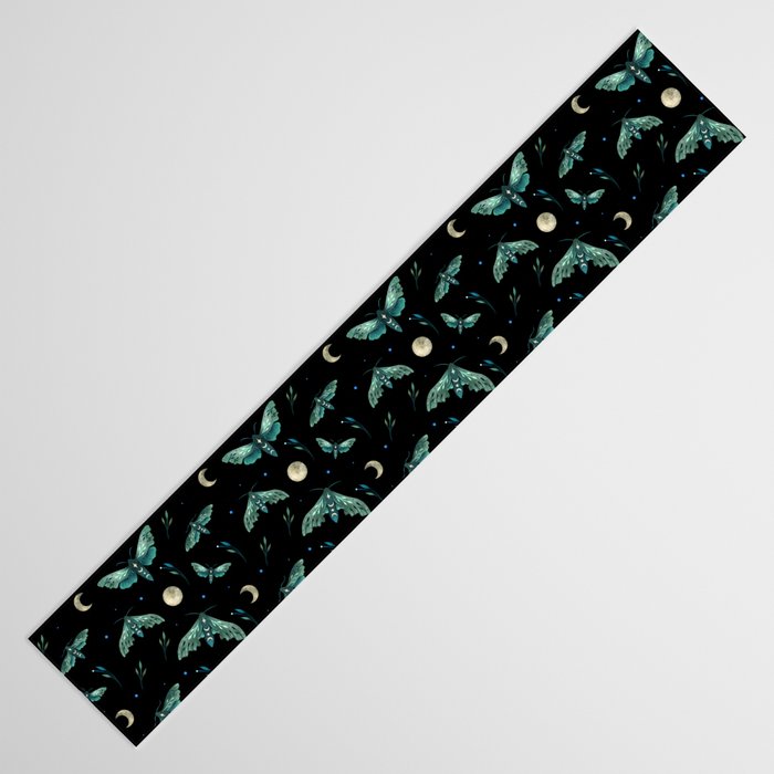 Lime Hawk Moths Night Table Runner Gallery Image 3