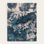 Rustic modern navy blue white gradient floral Notebook Gallery Image 4
