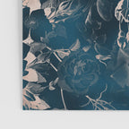Rustic modern navy blue white gradient floral Poster Gallery Image 3