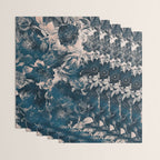 Rustic modern navy blue white gradient floral Wrapping Paper Gallery Image 3