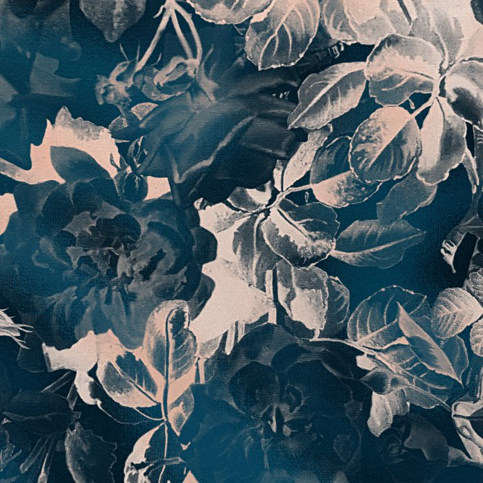 Rustic modern navy blue white gradient floral Coffee Mug Gallery Image 2