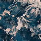 Rustic modern navy blue white gradient floral Coffee Mug Gallery Image 2