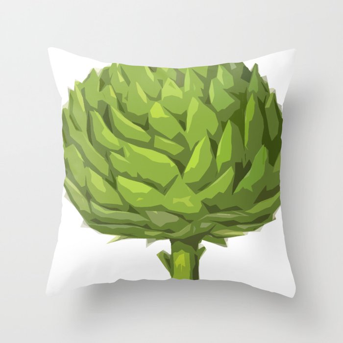 Artichoke Antique Botanical Print Throw Pillow Gallery Image 6