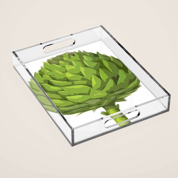 Artichoke Antique Botanical Print Acrylic Tray Gallery Image 1