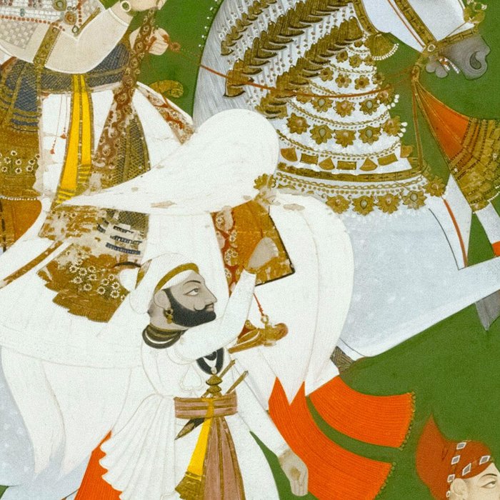 Maharana Bhim Singh in Procession Indian Miniature Painting  Coffee Mug Gallery Image 2