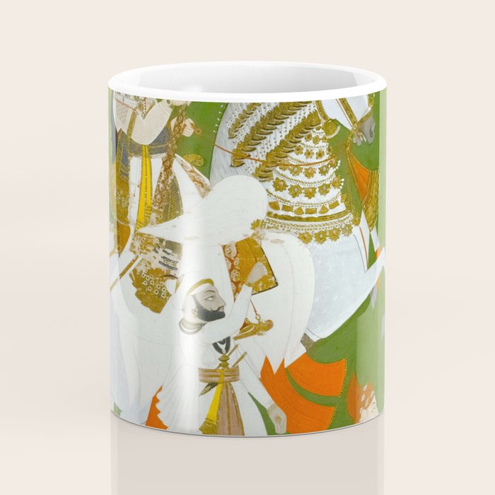 Maharana Bhim Singh in Procession Indian Miniature Painting  Coffee Mug Gallery Image 4