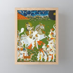 Maharana Bhim Singh in Procession Indian Miniature Painting  Mini Art Print Gallery Image 1