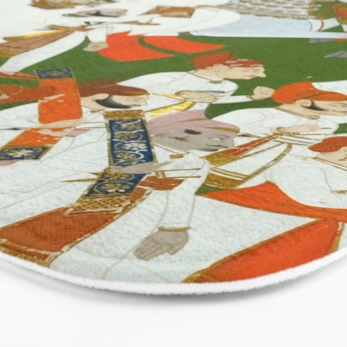 Maharana Bhim Singh in Procession Indian Miniature Painting  Bath Mat Gallery Image 3