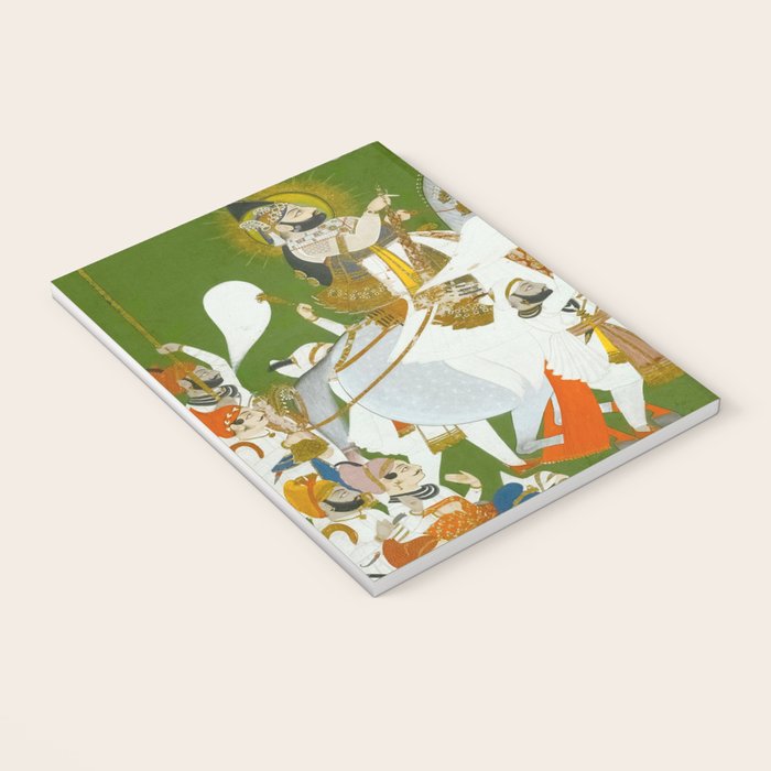 Maharana Bhim Singh in Procession Indian Miniature Painting  Notebook Gallery Image 3