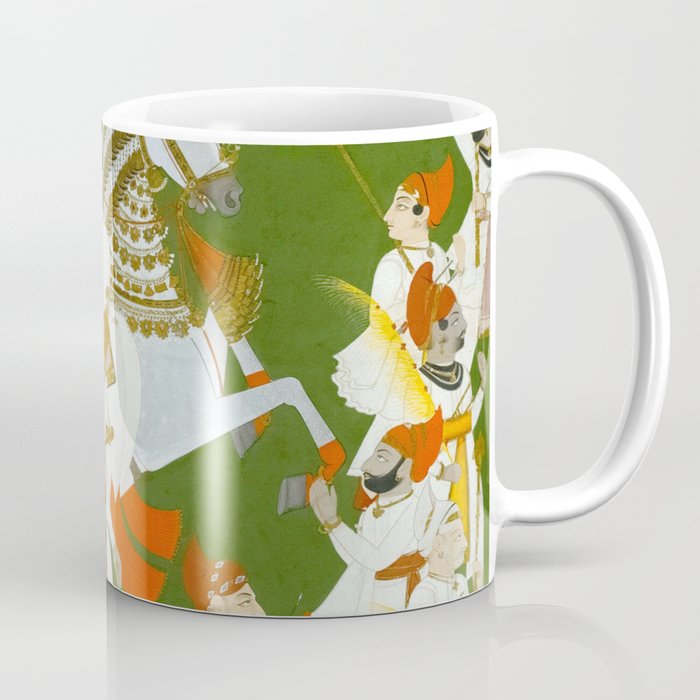 Maharana Bhim Singh in Procession Indian Miniature Painting  Coffee Mug Gallery Image 1