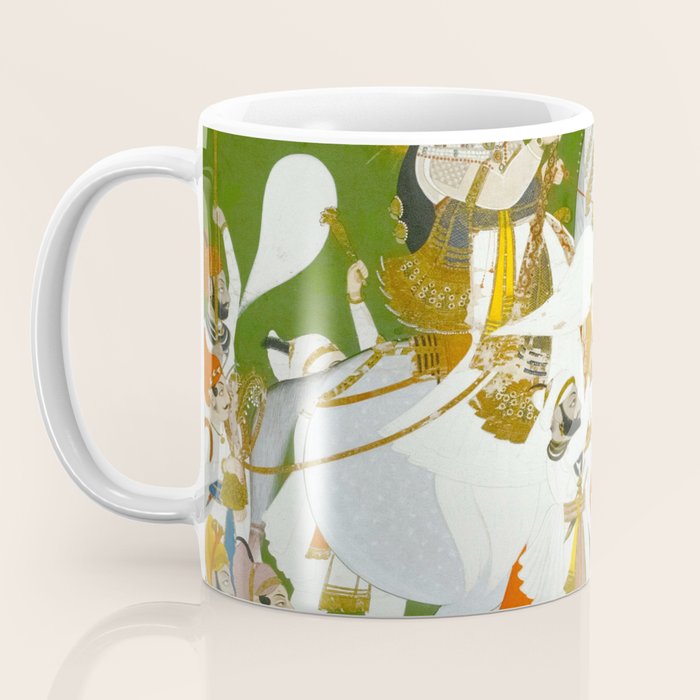 Maharana Bhim Singh in Procession Indian Miniature Painting  Coffee Mug Gallery Image 3
