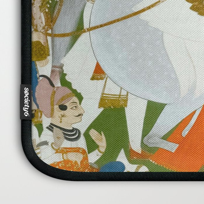 Maharana Bhim Singh in Procession Indian Miniature Painting  Laptop Sleeve Gallery Image 3