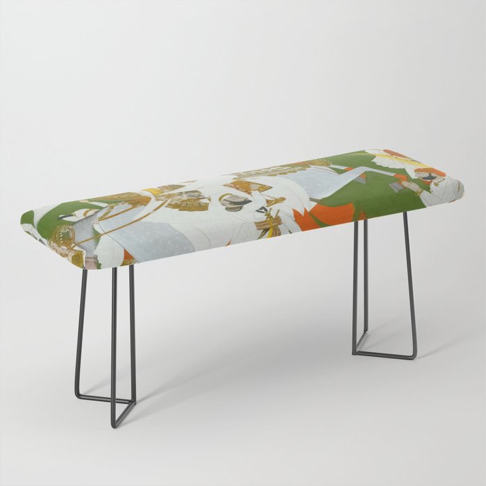 Maharana Bhim Singh in Procession Indian Miniature Painting  Bench Gallery Image 1