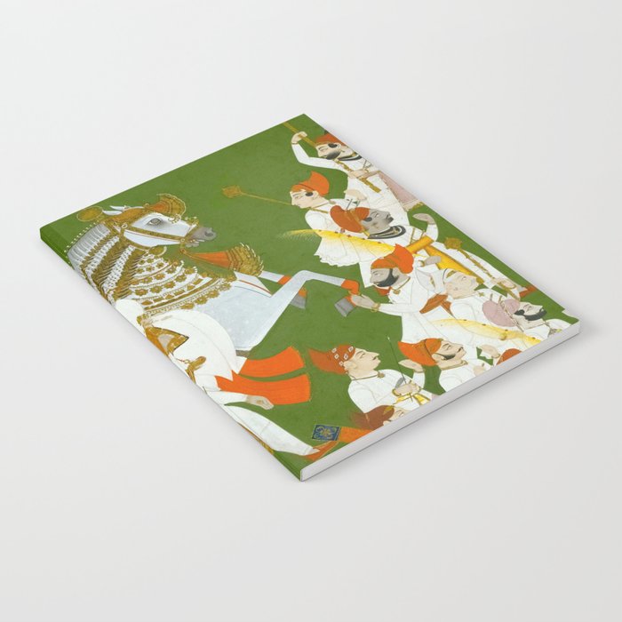 Maharana Bhim Singh in Procession Indian Miniature Painting  Notebook Gallery Image 1
