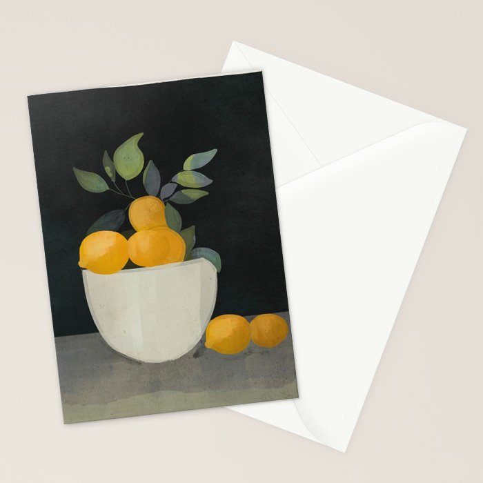 Bowl of Lemons Stationery Card Gallery Image 2