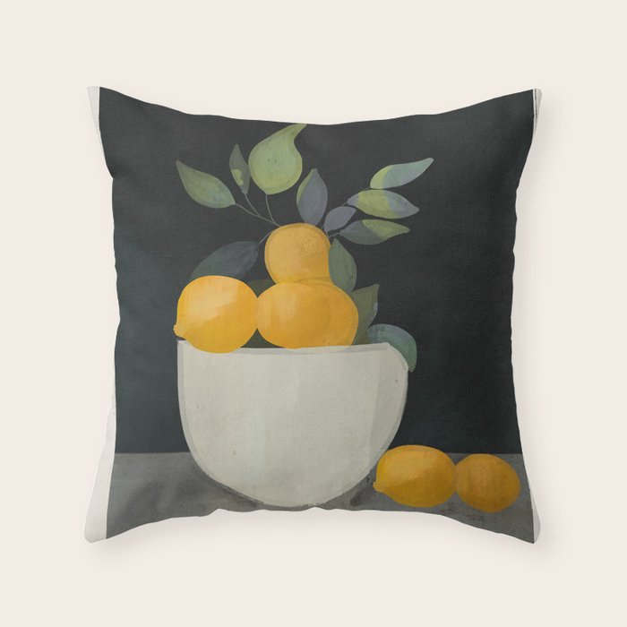 Bowl of Lemons Throw Pillow Gallery Image 6