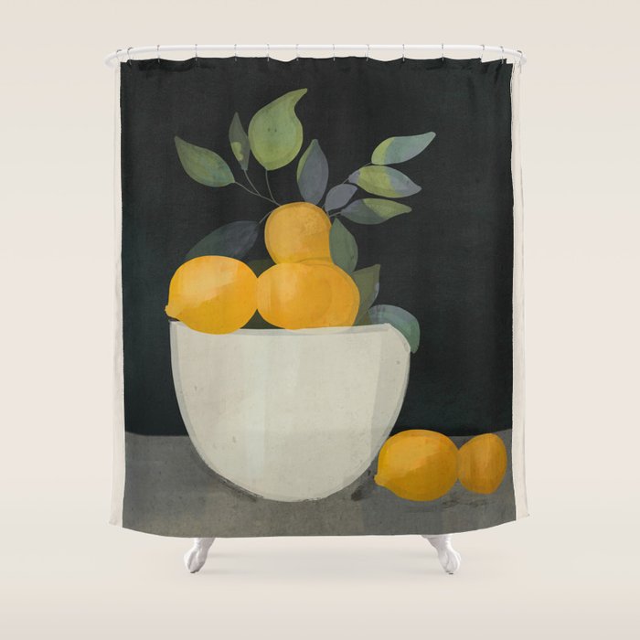 Bowl of Lemons Shower Curtain Gallery Image 1