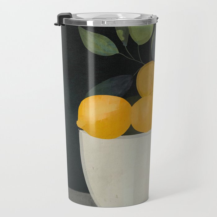 Bowl of Lemons Travel Mug Gallery Image 3