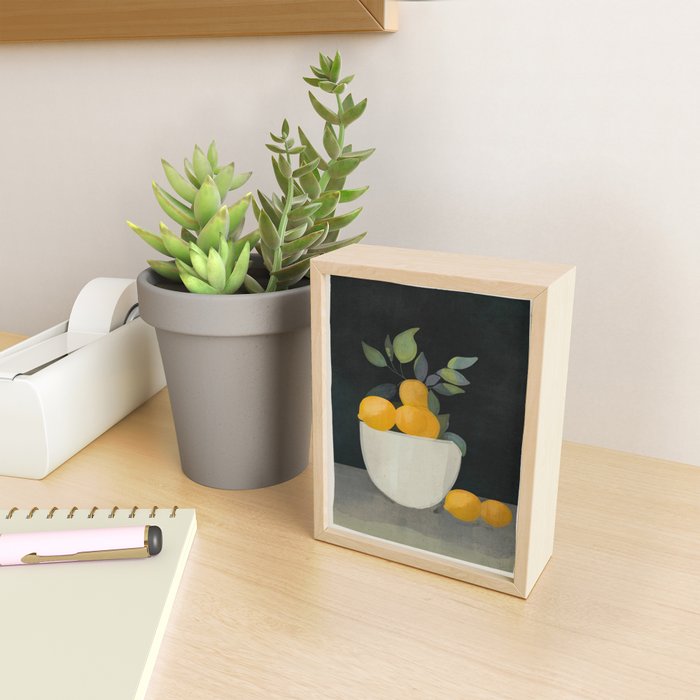 Bowl of Lemons Mini Art Print Gallery Image 2
