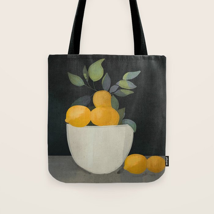 Bowl of Lemons Tote Bag Gallery Image 1