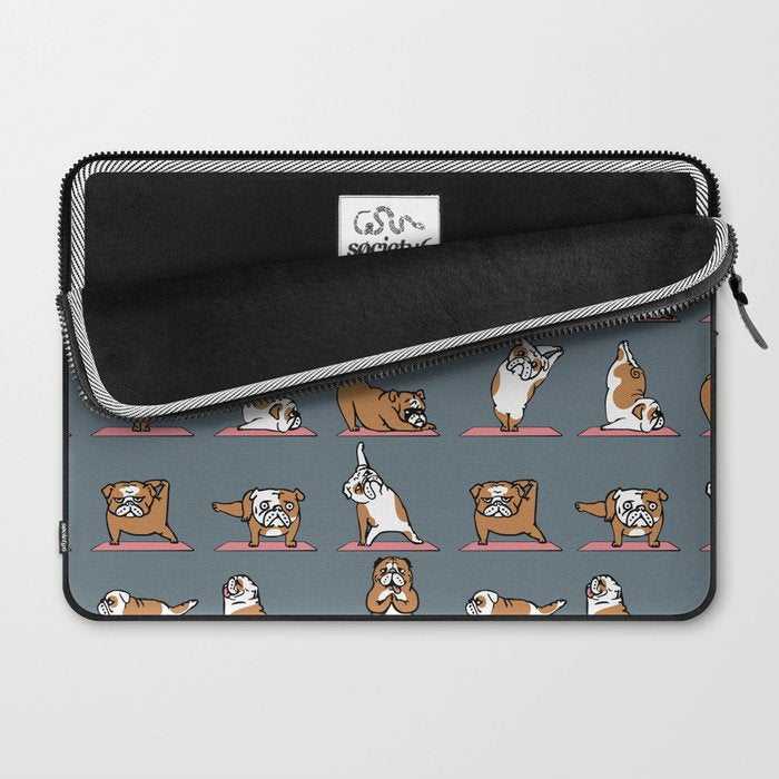 English Bulldog Yoga Laptop Sleeve Gallery Image 2
