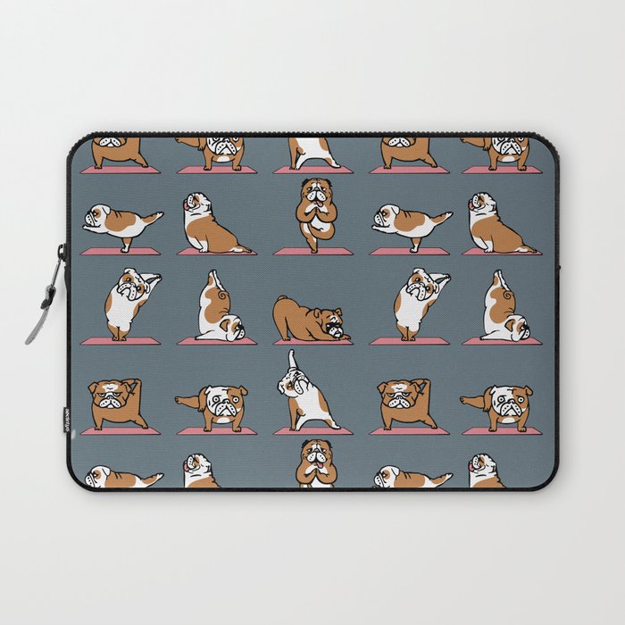 English Bulldog Yoga Laptop Sleeve Gallery Image 1