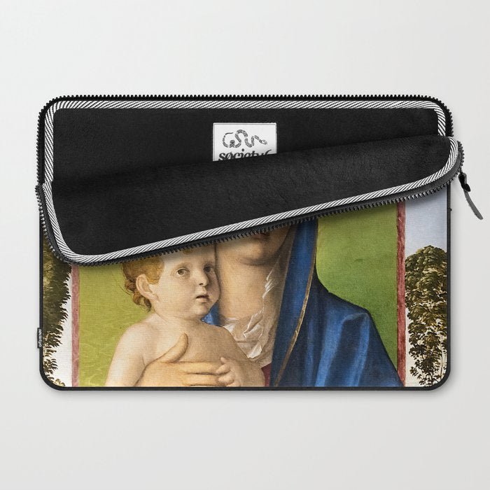 Giovanni Bellini "Madonna of the Small Trees (Madonna degli Alberetti)" Laptop Sleeve Gallery Image 2