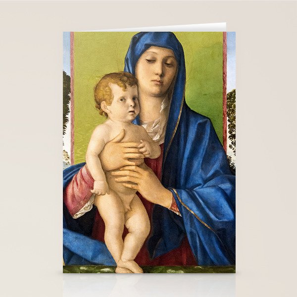 Giovanni Bellini "Madonna of the Small Trees (Madonna degli Alberetti)" Stationery Card Gallery Image 1